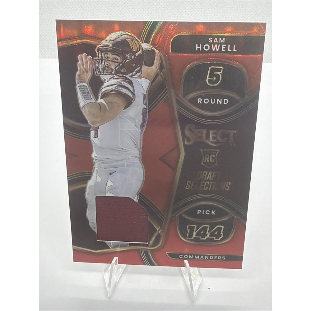 2022 Panini Select - Draft Selections Memorabilia Sam Howell #DS-5 Red Prizm...